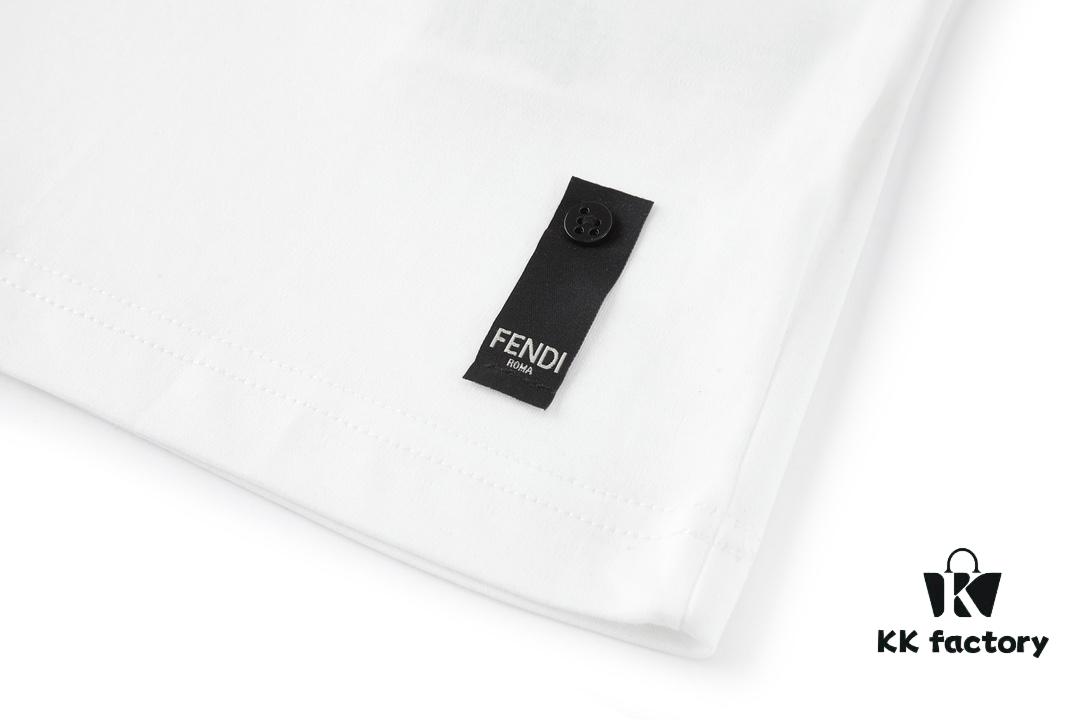 FENDI Hardware Embossed Short Sleeve T-Shirt