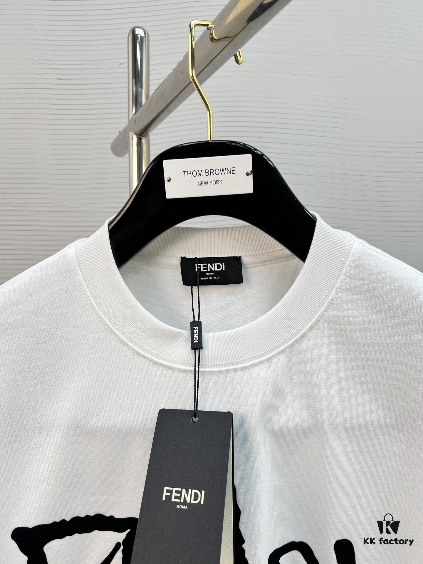 High-Quality FEND 25SS Classic Color T-Shirt New Arrival! This vibrant and youthful design is full of energy, part of the latest seasonal Teddy Bear collection. Crafted with premium 280g 100% cotton fabric for superior softness and comfort. Features high-definition, dimensionally rich printing using advanced thermal transfer technology. Perfectly pairs with jeans, chinos, or shorts, making it a must-have spring-summer staple.