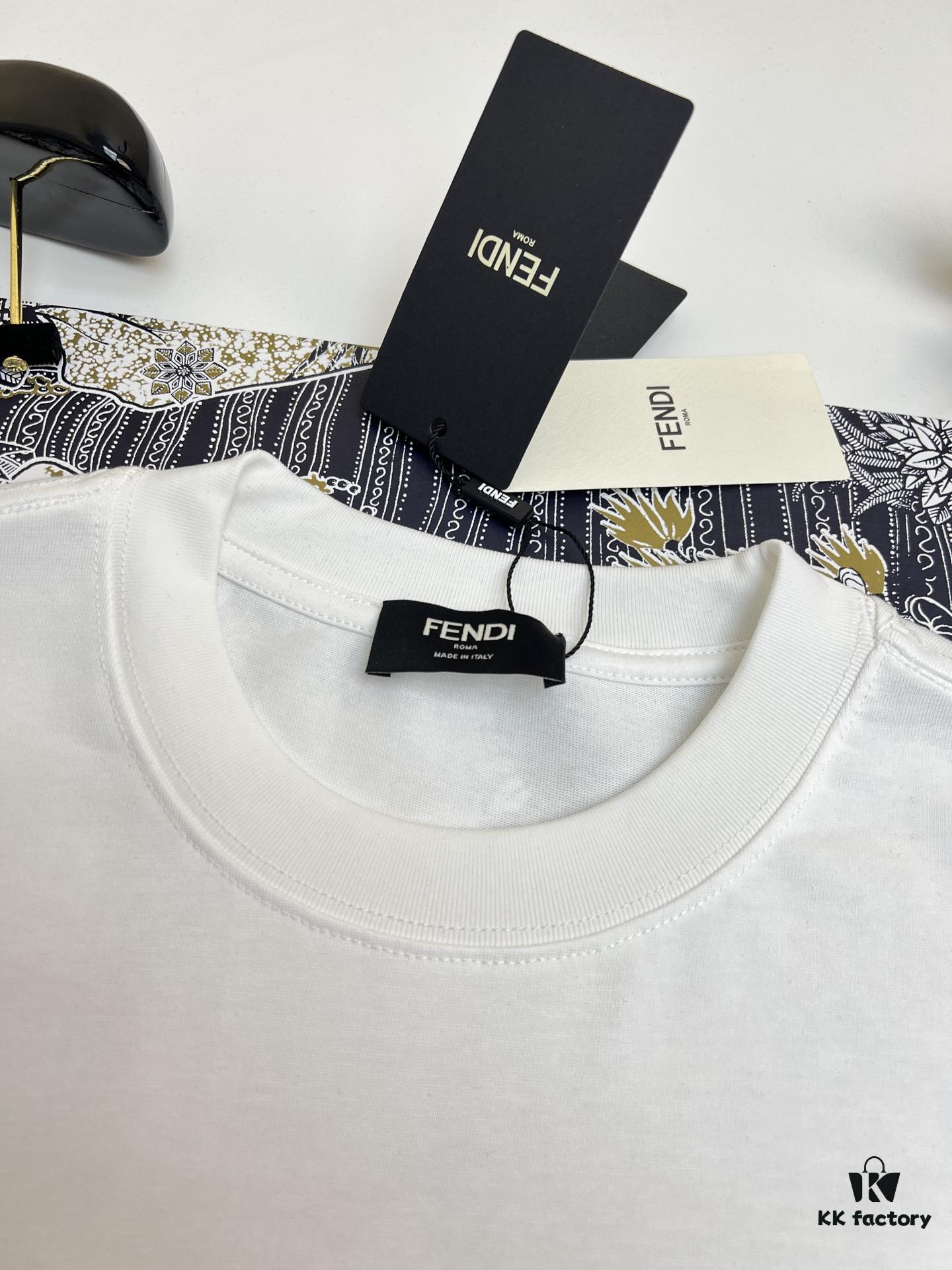 High-Quality FEND 25SS Classic Color T-Shirt New Arrival! This vibrant and youthful design is full of energy, part of the latest seasonal Teddy Bear collection. Crafted with premium 280g 100% cotton fabric for superior softness and comfort. Features high-definition, dimensionally rich printing using advanced thermal transfer technology. Perfectly pairs with jeans, chinos, or shorts, making it a must-have spring-summer staple.