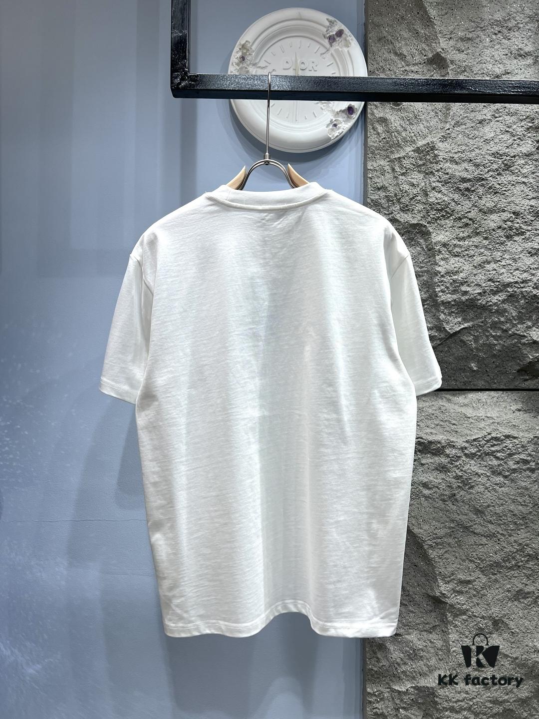 FENDI Rainbow Webbing Flag Short Sleeve T-Shirt