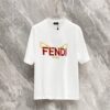 FENDI 25SS Spring Collection Classic New T-Shirt! 260g High-GSM Pure Cotton Fabric, Comfortable Wear. Minimalist Design, Stylish and Trendy. Slightly Loose Fit for a Relaxed, Casual Look, Suitable for Various Occasions. Perfect for Shopping, Gatherings, or Leisure Time, Adding a Touch of Fashion and Individuality to Your Style.