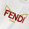 FENDI 25SS Spring Collection Classic New T-Shirt! 260g High-GSM Pure Cotton Fabric, Comfortable Wear. Minimalist Design, Stylish and Trendy. Slightly Loose Fit for a Relaxed, Casual Look, Suitable for Various Occasions. Perfect for Shopping, Gatherings, or Leisure Time, Adding a Touch of Fashion and Individuality to Your Style.