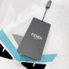 FENDI 25SS New Arrival Round Neck T-Shirt! Must-Have for Trendsetters! Custom Brand Letter Embossed Print on Chest, Classic Colors for Stylish and Modern Look, Youthful and Energetic Design. Crafted from 280g Cotton for Exceptional Comfort and Soft, Premium Hand Feel.