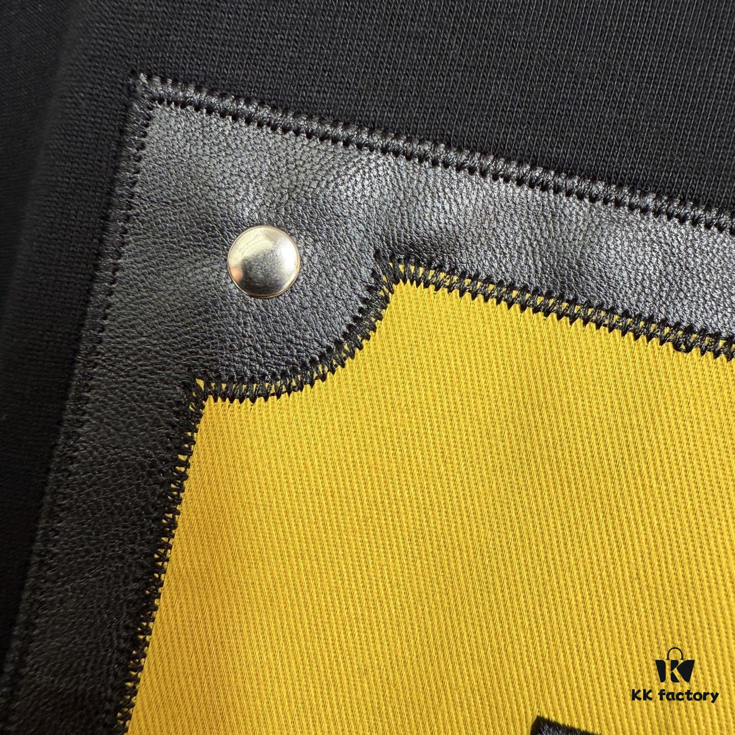 FENDI Cotton Blend Letter Appliqué Round Neck Short Sleeve T-Shirt