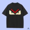 FENDI 2025 Fall Spring/Summer Collection Monster Eye Short-Sleeve T-Shirt Premium Quality, Custom-Woven 270G 32-Count Double-Yarn Pure Cotton Fabric, Relaxed Fit Unisex Design