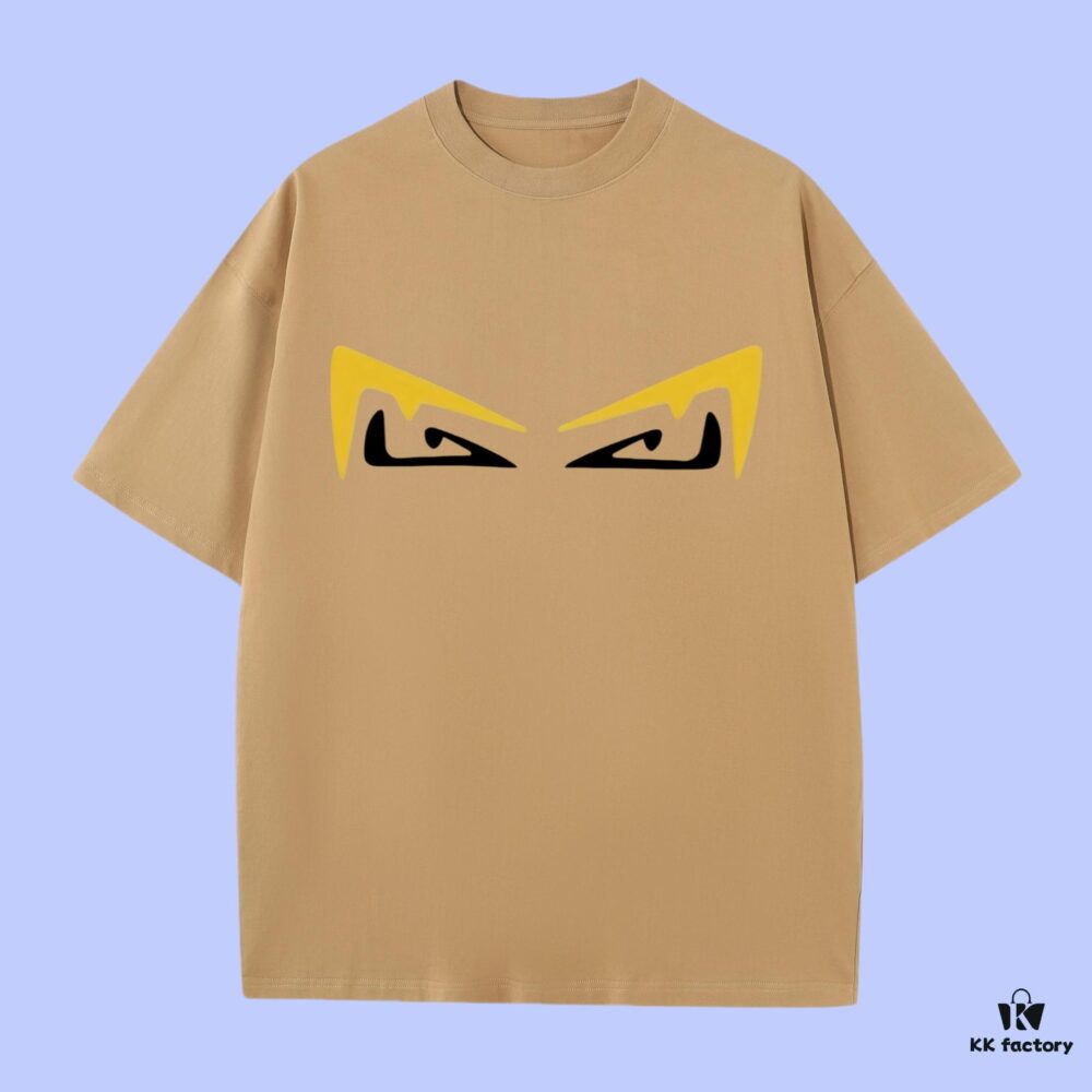 FENDI 2025 Fall Spring/Summer Collection Monster Eye Short-Sleeve T-Shirt Premium Quality, Custom-Woven 270G 32-Count Double-Yarn Pure Cotton Fabric, Relaxed Fit Unisex Design