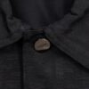 FENDI FEND Heavyweight Denim Jacket Coat in Shirt Style, Custom Woven Fabric with FF Jacquard and Towel-Like Bold Lettering