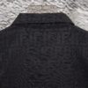 FENDI FEND Heavyweight Denim Jacket Coat in Shirt Style, Custom Woven Fabric with FF Jacquard and Towel-Like Bold Lettering