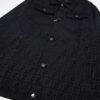 FENDI FEND Heavyweight Denim Jacket Coat Shirt Style Custom Woven Fabric with FF Jacquard Towel-Letter Embellishment High Aesthetic and Exquisite Craftsmanship