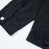 FENDI FEND Heavyweight Denim Jacket Coat Shirt Style Custom Woven Fabric with FF Jacquard Towel-Letter Embellishment High Aesthetic and Exquisite Craftsmanship