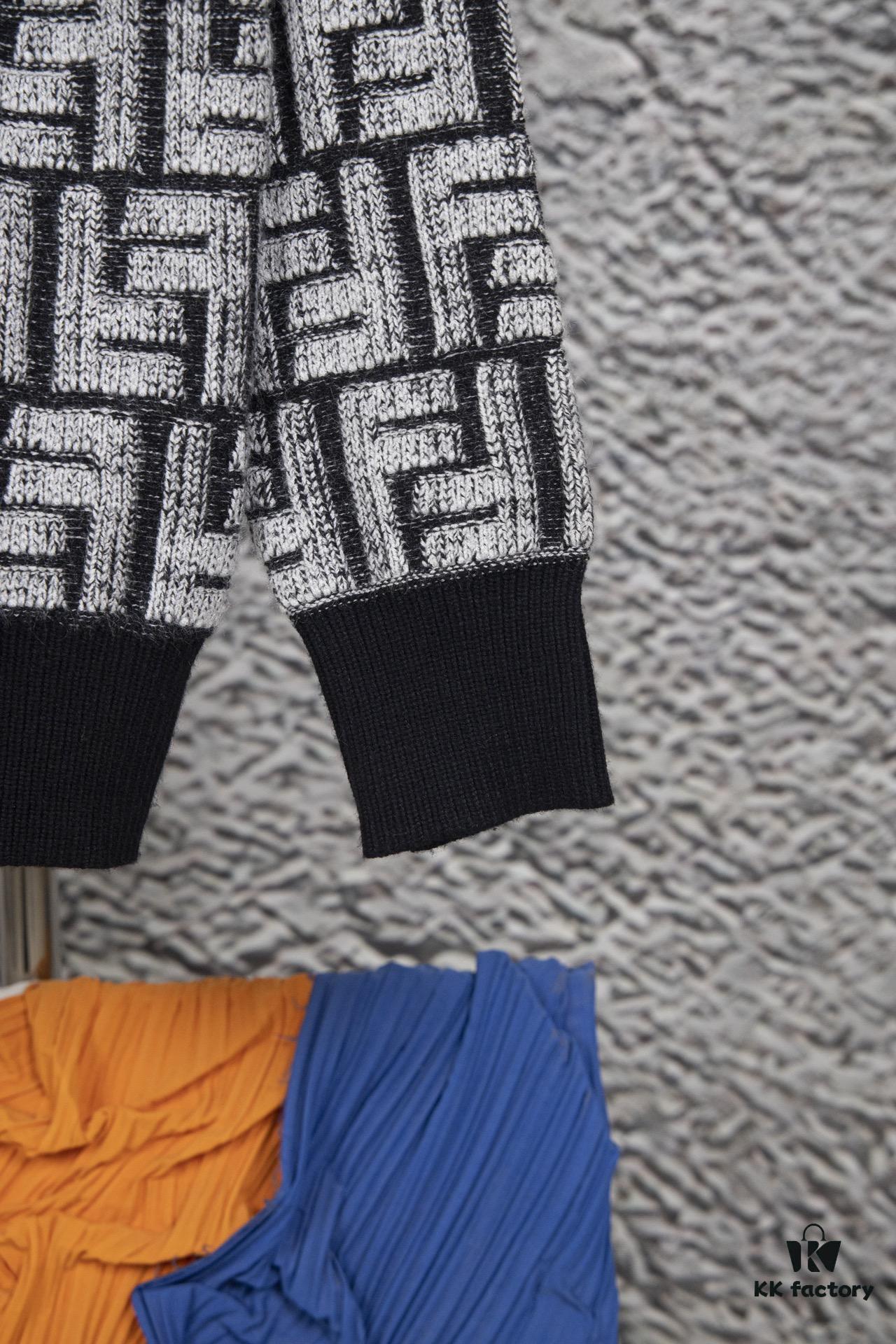 Fedi 24 Full Print Embossed Knit Cardigan - Stylish, Soft and Comfortable with Exquisite Craftsmanship