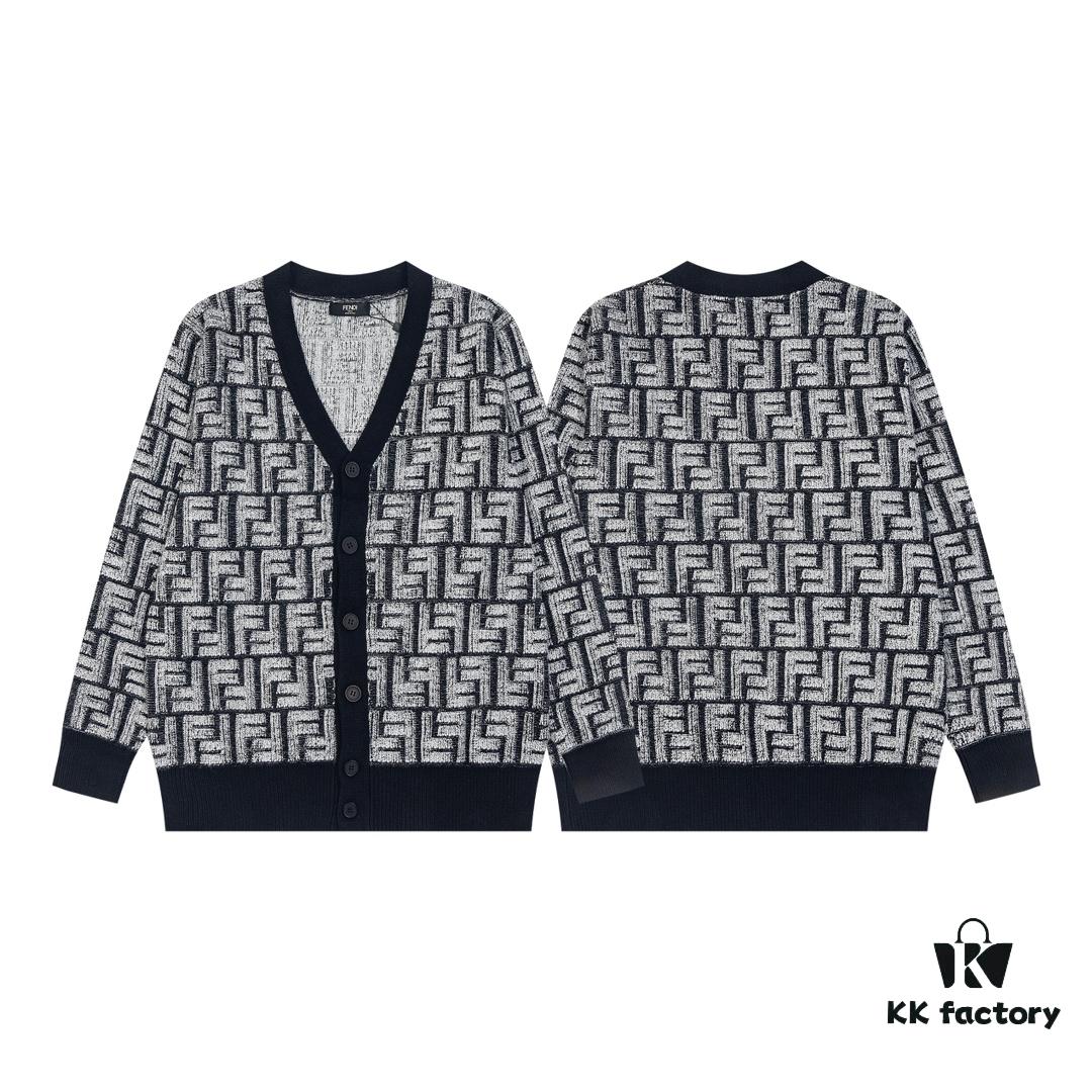 Fedi 24 New All-Over Print Textured Cardigan, Stylish and Versatile, Premium Craftsmanship, Soft and Comfortable to Touch, Non-Pilling, Skin-Friendly, Exquisite Fit and Design, Highly Recommended