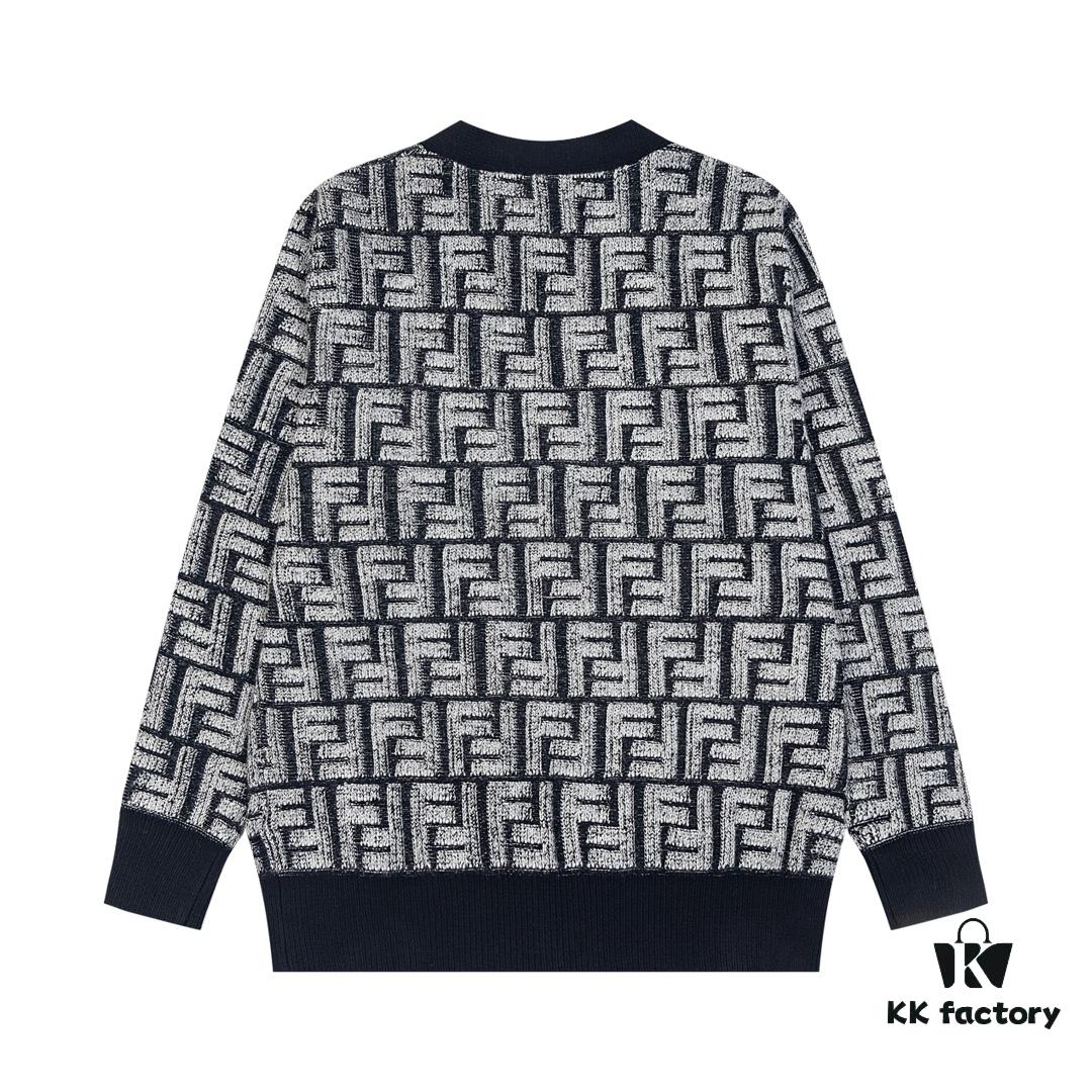 Fedi 24 New All-Over Print Textured Cardigan, Stylish and Versatile, Premium Craftsmanship, Soft and Comfortable to Touch, Non-Pilling, Skin-Friendly, Exquisite Fit and Design, Highly Recommended