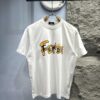 FENDI Rainbow Print Logo Short Sleeve T-Shirt