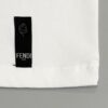 Fendi FD Colorful Embroidered FF Logo Short Sleeve T-Shirt, Inverted FF Embroidery on Back, Tatami Stitching Technique, 32s 280g Double-combed Cotton Fabric, Soft, Breathable, Anti-deformation, Anti-shrinkage, Fade-resistant, Loose Fit Unisex Design