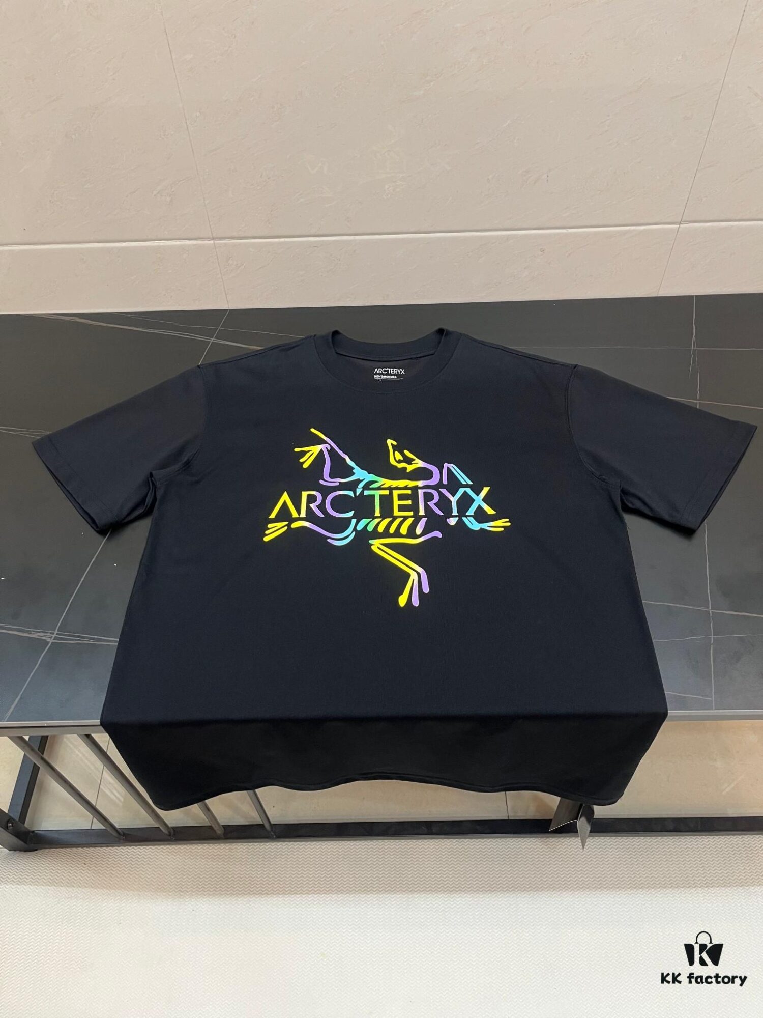 Ayc Teryx Arc'teryx 2025 FW Junior Bird Logo Premium Print Short Sleeve Tee, 280g Double Cotton Fabric, Soft and Comfortable Wear, Custom Ribbed Collar Dyed in Same Dye Bath, Full Three Labels, Unisex Design, High Version for Comparison