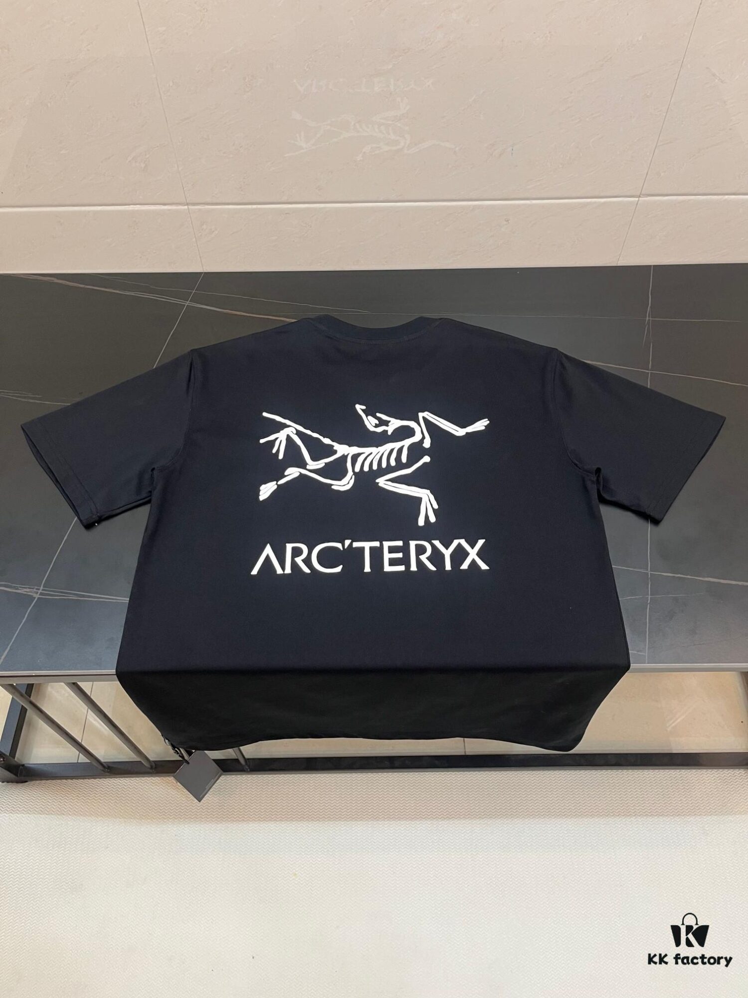Ayc Teryx Arc'teryx 2025 FW Junior Bird Logo Premium Print Short Sleeve T-Shirt, 280g Pure Cotton Double-Yarn Fabric, Soft and Comfortable Fit, Custom Rib Knit with Matching Dye, Full Trims, Unisex Design, High-Version Comparable