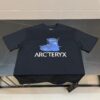 Ayc Teryx Arc'teryx 2025FW Junior Bird Logo Premium Print Short Sleeve T-Shirt, 280g Double-Yarn Pure Cotton Fabric, Soft and Comfortable Fit, Custom Rib Knit with Matching Dye, Full Triple Labels, Unisex Design, High Version for Comparison