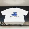 Ayc Teryx Arc'teryx 2025FW Junior Bird Logo Premium Print Short Sleeve T-Shirt, 280g Double-Yarn Pure Cotton Fabric, Soft and Comfortable Fit, Custom Rib Knit with Matching Dye, Full Triple Labels, Unisex Design, High Version for Comparison