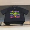 Ayc Teryx Arc'teryx 2025 FW Junior Bird Logo High-End Colorful Print Short Sleeve T-Shirt, 280g Pure Cotton Double-Yarn Fabric, Soft and Comfortable Fit, Custom Rib Knit Collar Dyed in Same Dye Batch, Complete Three Labels, Unisex Design, Premium Version for Comparison