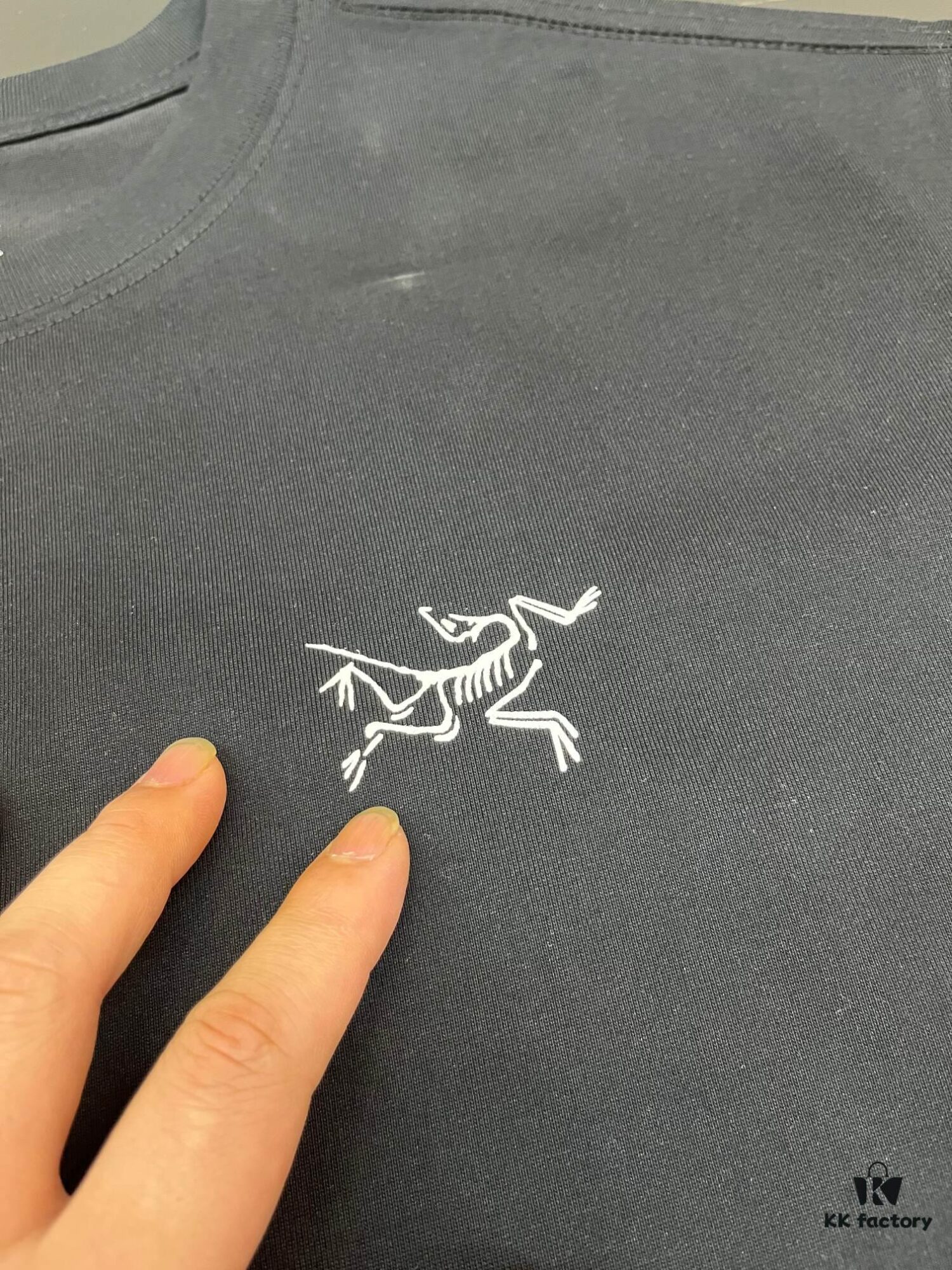 Ayc Teryx Arc'teryx 2025FW Bird Logo Premium Print Short Sleeve T-Shirt, 280g Pure Cotton Double-Yarn Fabric, Soft and Comfortable Wear, Custom Rib Knit Collar with Same-Dye Process, Full Trims, Unisex Design, High Version Comparable