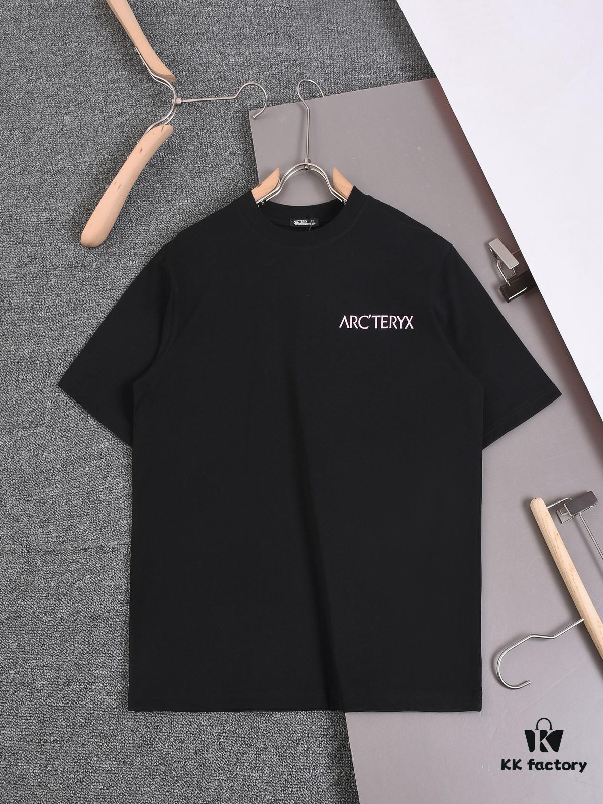 New Arrival 25S Arc'teryx Printed T-Shirt, Washed Cotton Fabric, Unisex Loose Fit