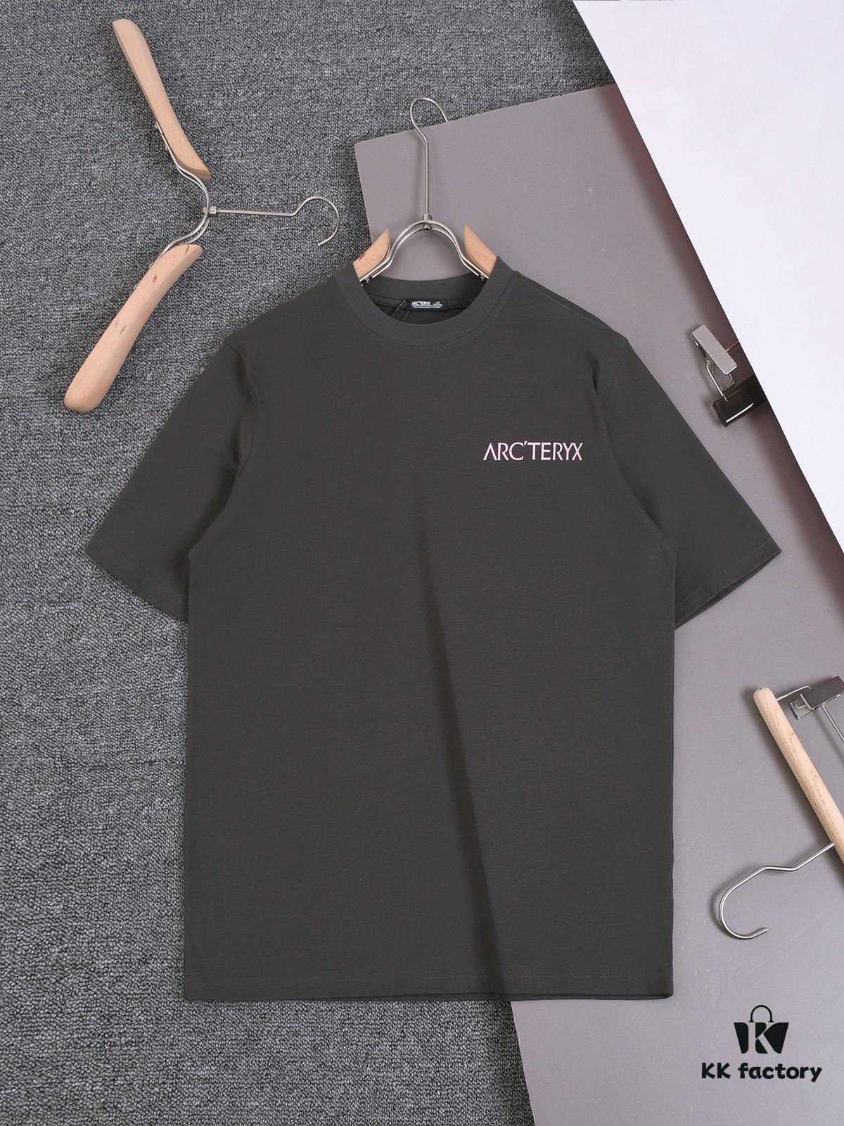 New Arrival 25S Arc'teryx Printed T-Shirt, Garment-Washed Cotton Fabric, Soft and Comfortable, Unisex Loose Fit