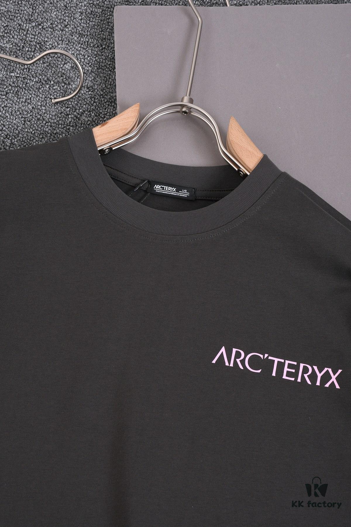 New Arrival 25S Arc'teryx Printed T-Shirt, Garment-Washed Cotton Fabric, Soft and Comfortable, Unisex Loose Fit