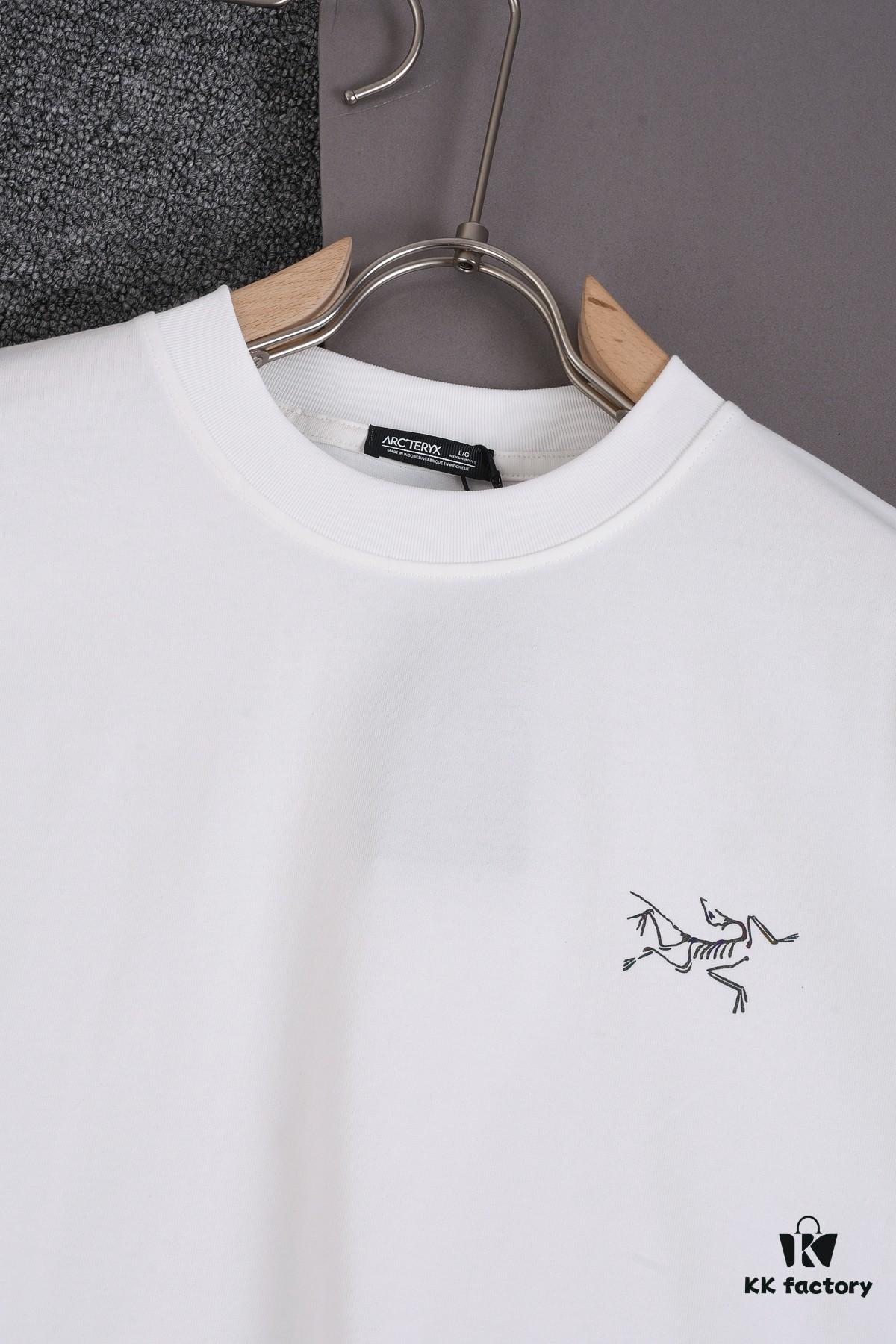 New Arrival 25S Arc'teryx Embossed Logo T-Shirt, Pre-washed Cotton Fabric, Unisex Loose Fit
