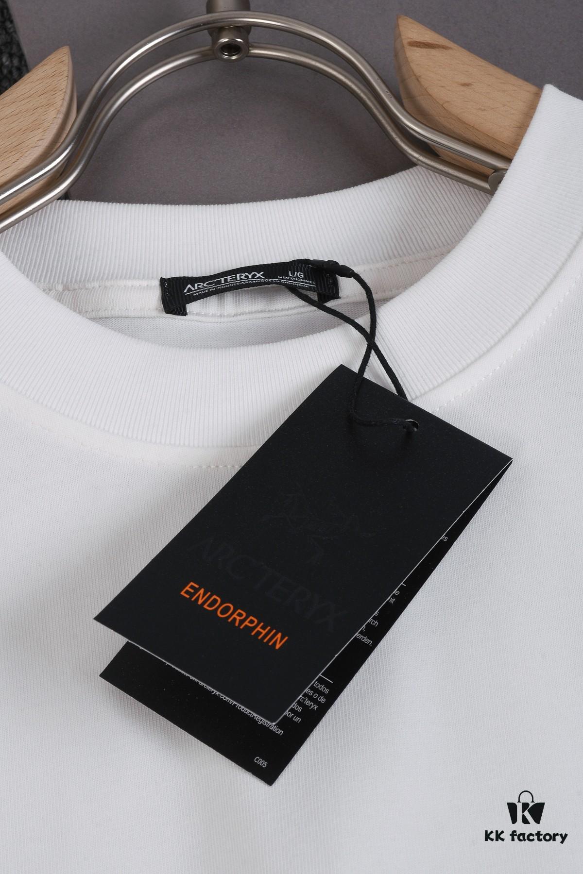 New Arrival 25S Arc'teryx Embossed Logo T-Shirt, Pre-washed Cotton Fabric, Unisex Loose Fit