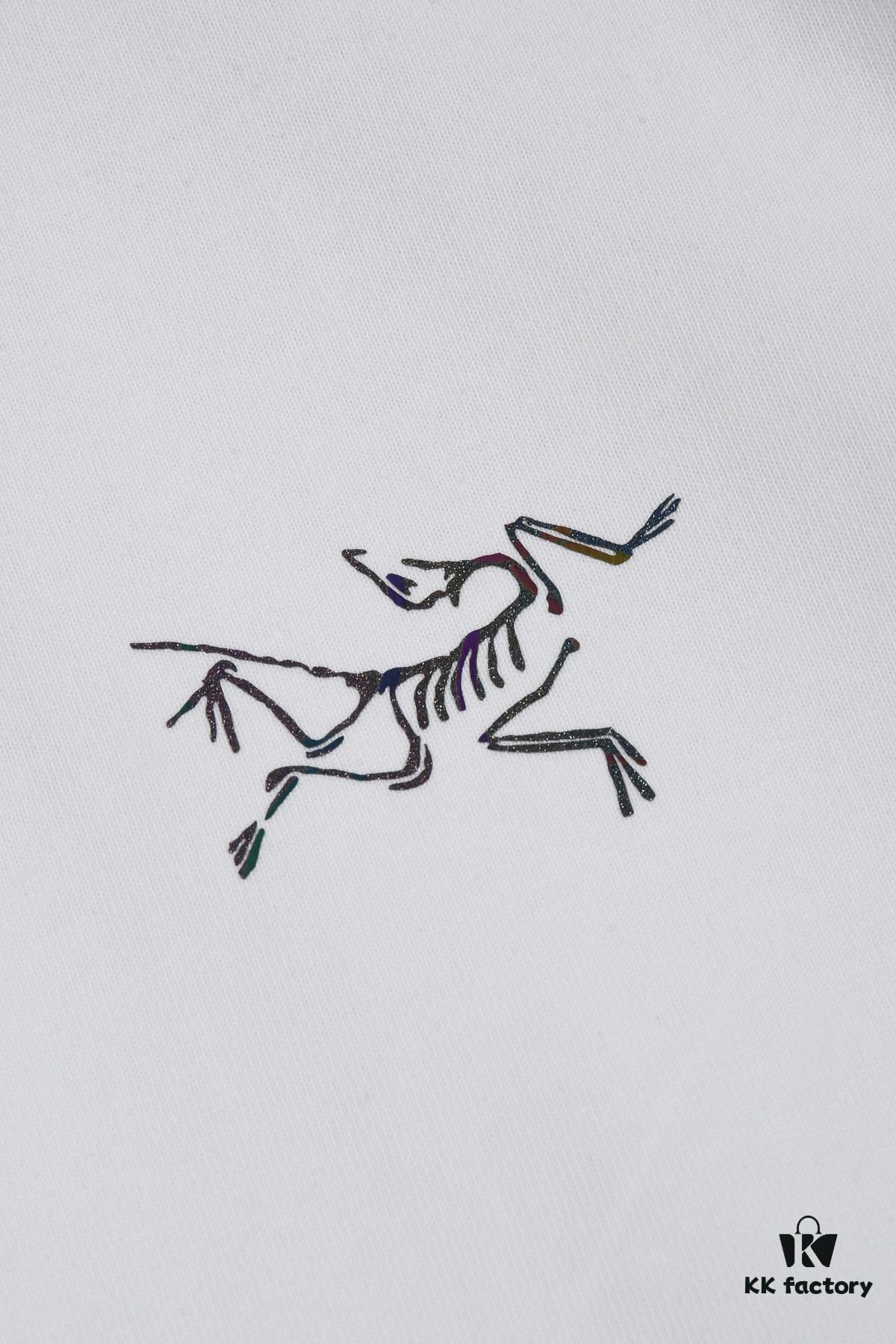 New Arrival 25S Arc'teryx Embossed Logo T-Shirt, Pre-washed Cotton Fabric, Unisex Loose Fit