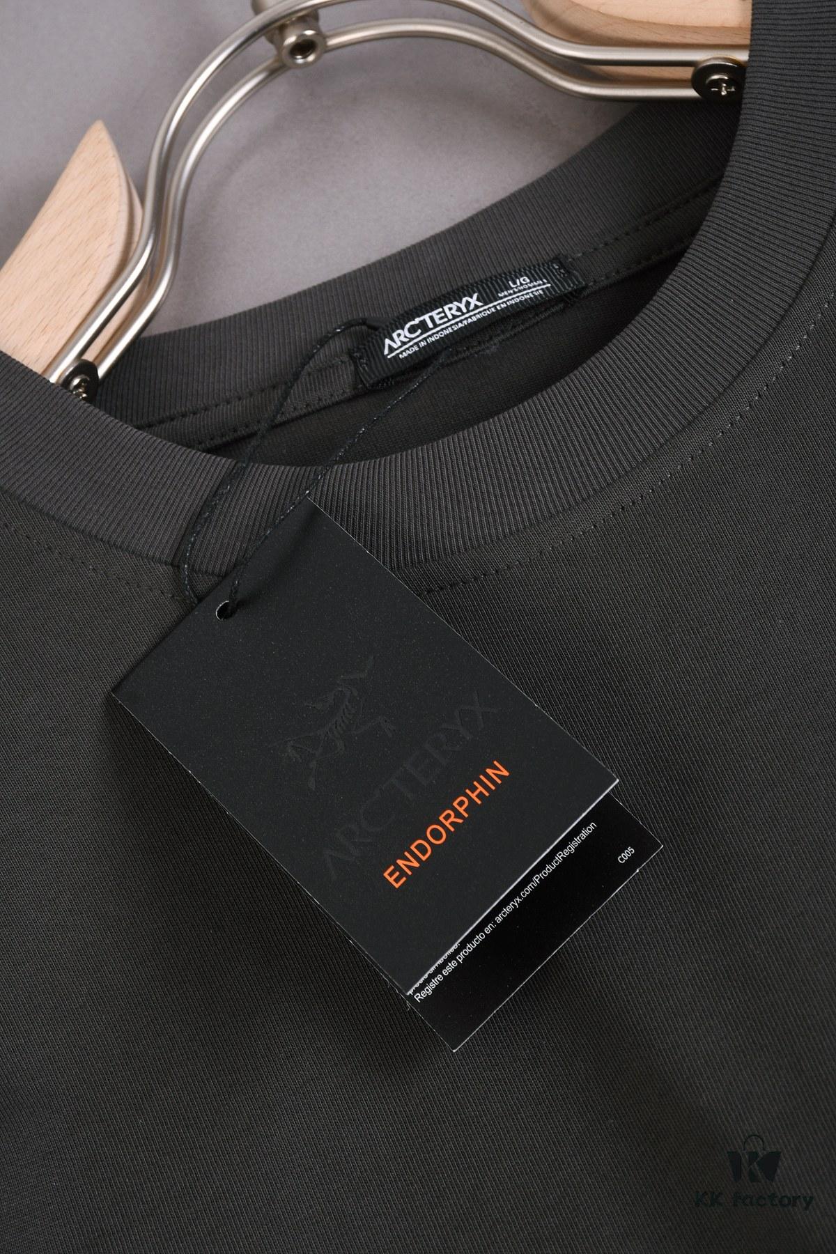 New Arrival 25S Arc'teryx Embossed Logo T-Shirt, Pre-washed Cotton Fabric, Soft and Comfortable, Unisex Loose Fit