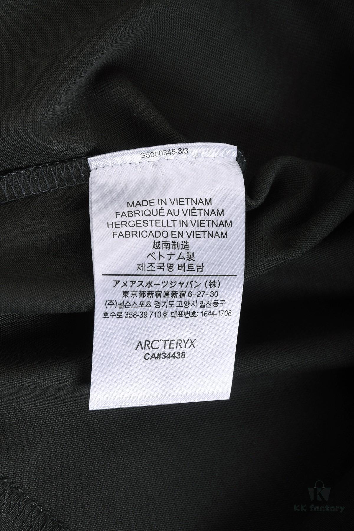 New Arrival 25S Arc'teryx Embossed Logo T-Shirt, Pre-washed Cotton Fabric, Soft and Comfortable, Unisex Loose Fit