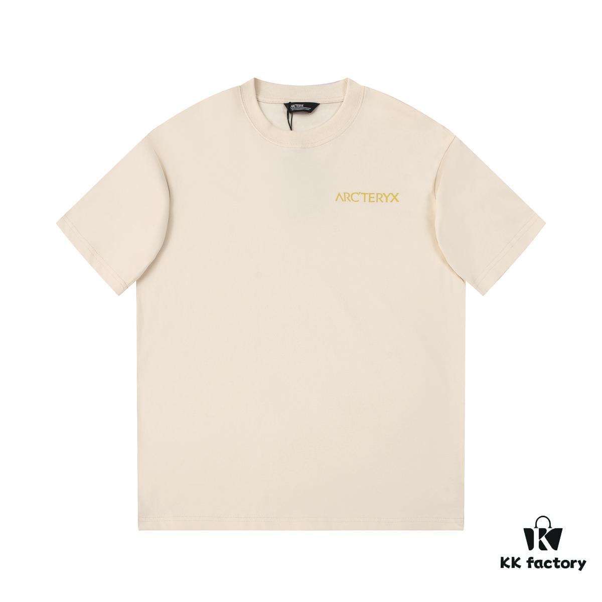 ARC'TERYX New Arrival Short Sleeve T-Shirt Z668004 2025SS, Premium Cotton Crew Neck Tee with Front and Back Graphic Print, Fashionable Lock Chain Seam Design, Unisex Style