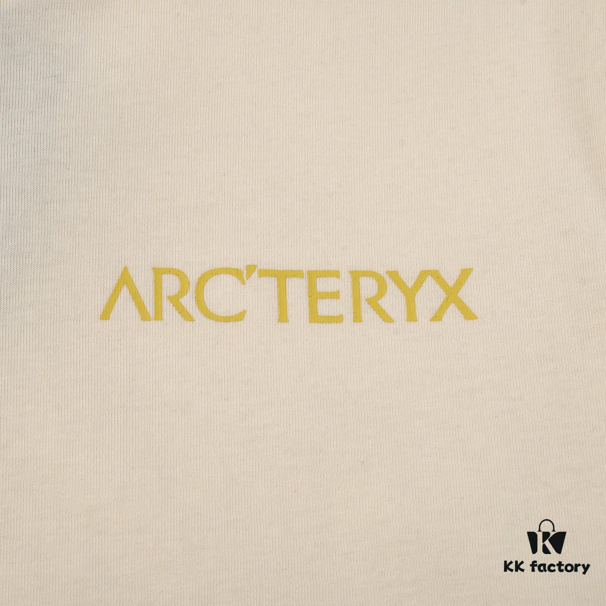 ARC'TERYX New Arrival Short Sleeve T-Shirt Z668004 2025SS, Premium Cotton Crew Neck Tee with Front and Back Graphic Print, Fashionable Lock Chain Seam Design, Unisex Style
