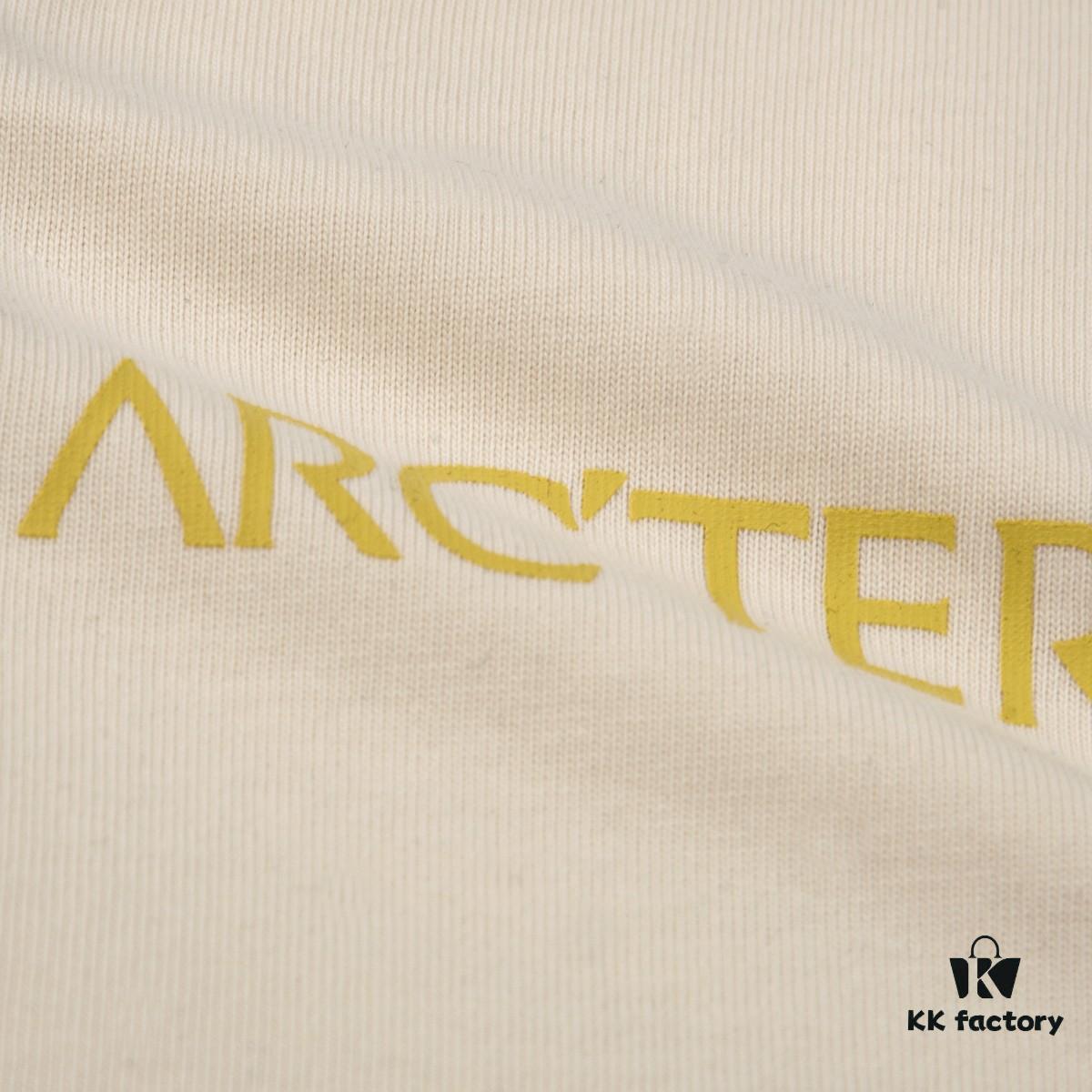 ARC'TERYX New Arrival Short Sleeve T-Shirt Z668004 2025SS, Premium Cotton Crew Neck Tee with Front and Back Graphic Print, Fashionable Lock Chain Seam Design, Unisex Style