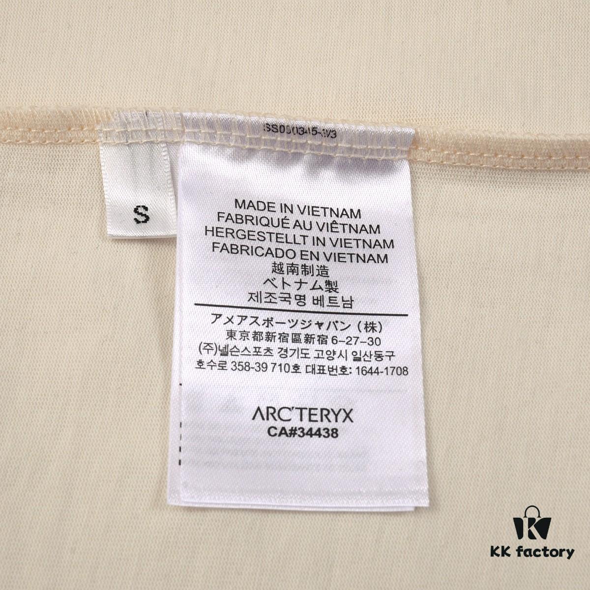 ARC'TERYX New Arrival Short Sleeve T-Shirt Z668004 2025SS, Premium Cotton Crew Neck Tee with Front and Back Graphic Print, Fashionable Lock Chain Seam Design, Unisex Style