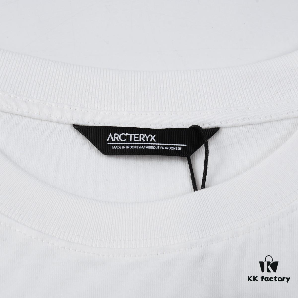 New Arrival 2025 Spring and Summer Style No. Z668003 ARC'TERYX Short-Sleeve T-Shirt, Silicone Embossed Logo on Chest, 32-Single High-Grammage Washed Cotton Fabric, Shrink-Resistant and Shape-Retaining, Classic Unisex Design