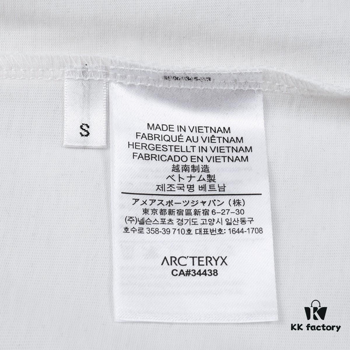 New Arrival 2025 Spring and Summer Style No. Z668003 ARC'TERYX Short-Sleeve T-Shirt, Silicone Embossed Logo on Chest, 32-Single High-Grammage Washed Cotton Fabric, Shrink-Resistant and Shape-Retaining, Classic Unisex Design