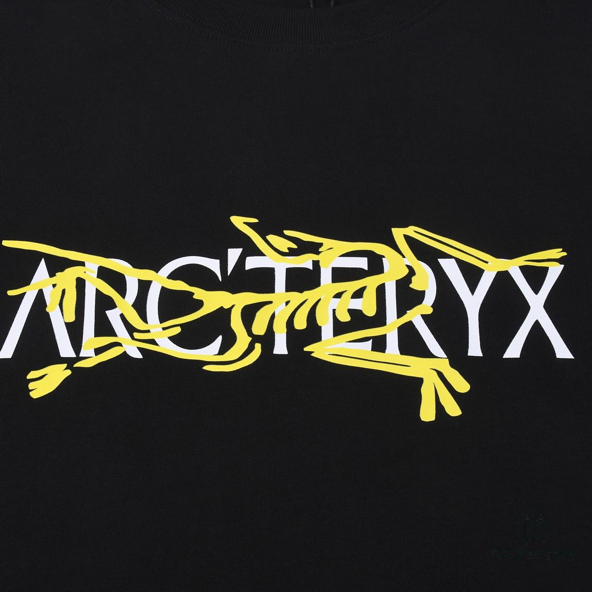 2025 Spring/Summer New Arrival ARC'TERYX Z668003 Short Sleeve T-Shirt, High-Quality Washed Cotton Crewneck Tee with Silicone Embossed Logo, Unisex Stylish and Comfortable Design