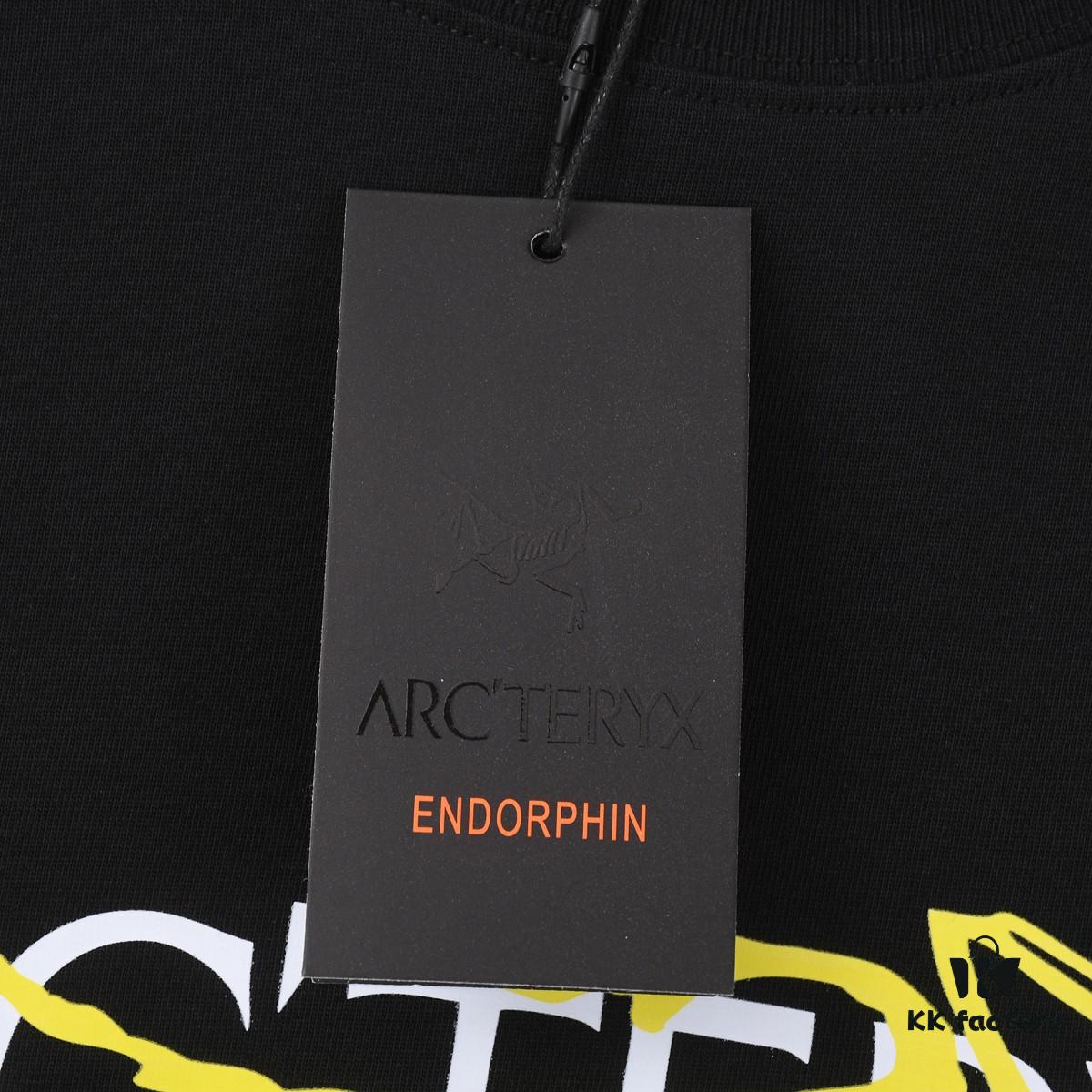 2025 Spring/Summer New Arrival ARC'TERYX Z668003 Short Sleeve T-Shirt, High-Quality Washed Cotton Crewneck Tee with Silicone Embossed Logo, Unisex Stylish and Comfortable Design