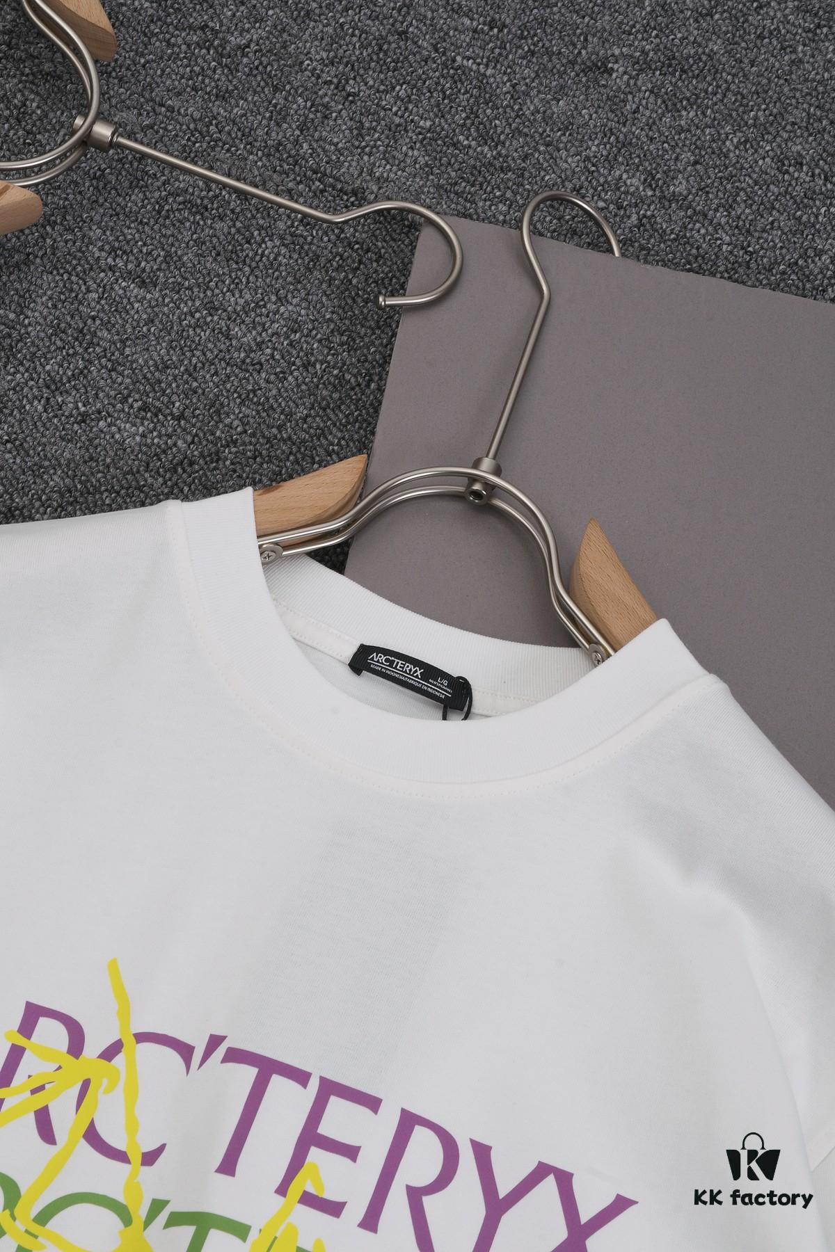 New Arrival 25S Arc'teryx Digital Print Letter T-Shirt, Pre-washed Pure Cotton Fabric, Soft and Skin-friendly, Unisex Loose Fit Fashionable Tee