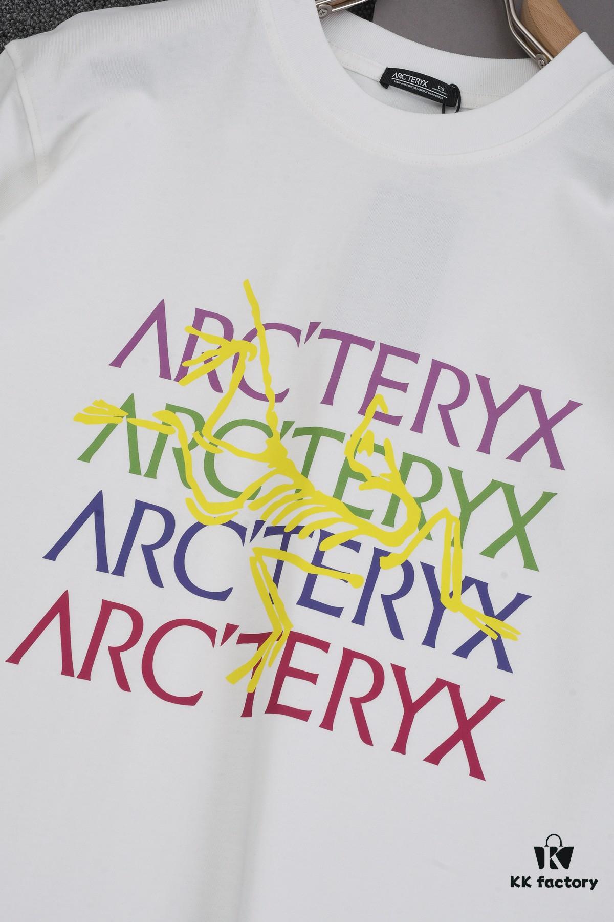 New Arrival 25S Arc'teryx Digital Print Letter T-Shirt, Pre-washed Pure Cotton Fabric, Soft and Skin-friendly, Unisex Loose Fit Fashionable Tee