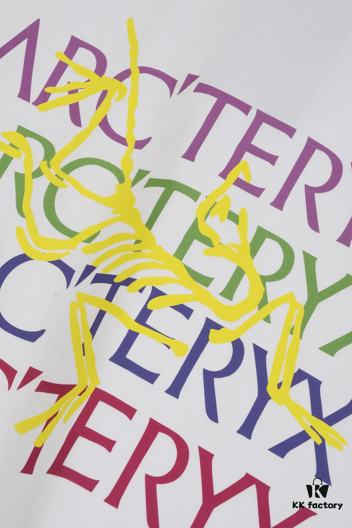 New Arrival 25S Arc'teryx Digital Print Letter T-Shirt, Pre-washed Pure Cotton Fabric, Soft and Skin-friendly, Unisex Loose Fit Fashionable Tee