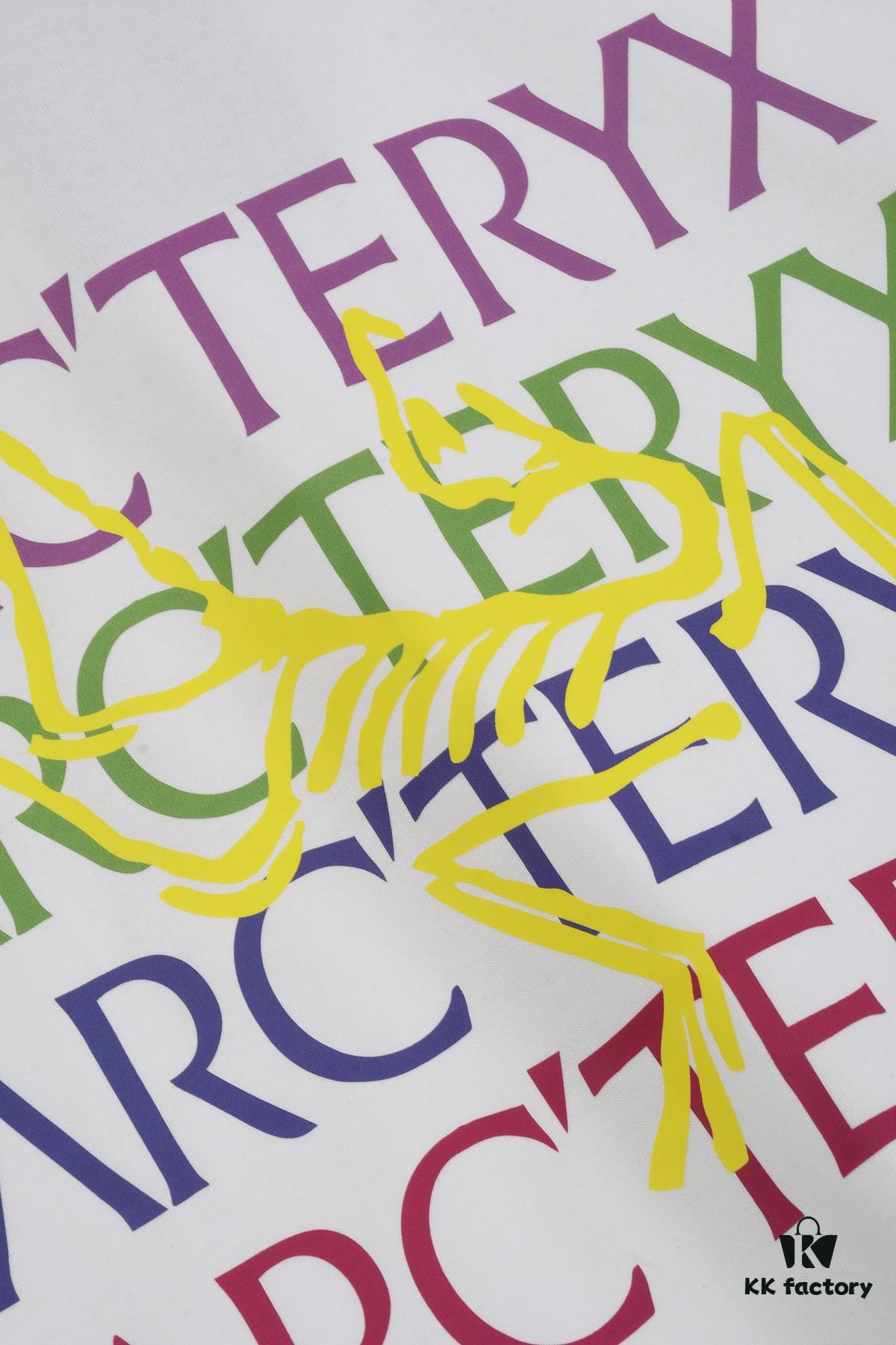 New Arrival 25S Arc'teryx Digital Print Letter T-Shirt, Pre-washed Pure Cotton Fabric, Soft and Skin-friendly, Unisex Loose Fit Fashionable Tee