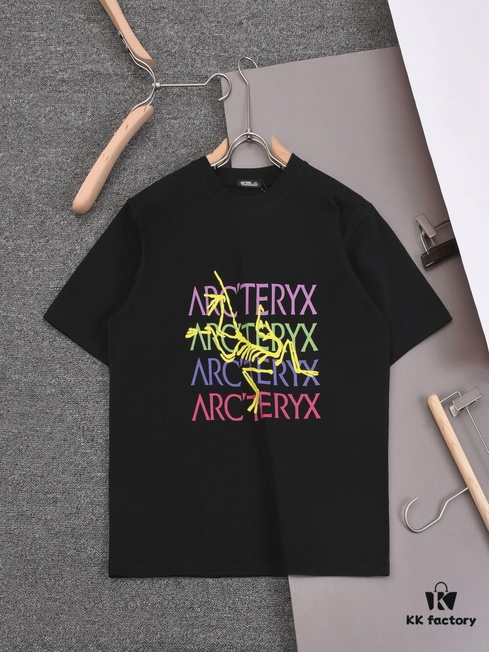 New Arrival 25S Arc'teryx Digital Print Letter T-Shirt, Premium Cotton Washed Fabric, Soft and Comfortable Unisex Loose Fit
