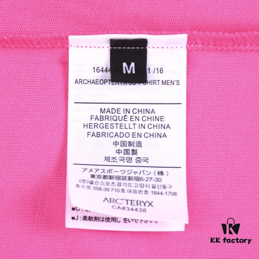 New Arrival ARC'TERYX Short Sleeve T-Shirt, Front Chest Graffiti Bird Dual Design, 32-Single Double High GSM Washed Cotton Fabric, Shrink-Resistant and Shape-Retaining, Classic Unisex Style