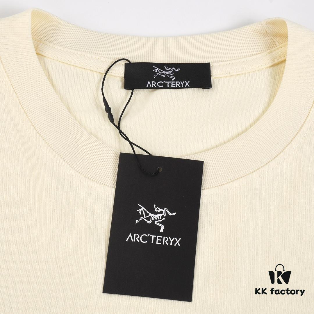 New Arrival ARC'TERYX Alpha Short-Sleeve T-Shirt, Graffiti Logo Design, 32-Single High-GSM Washed Cotton Fabric, Anti-Shrink and Non-Deformation with Dual-Stitching on Shoulders, Unisex Style