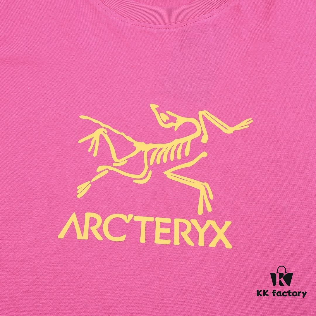 New Arrival ARC'TERYX Alpha Short-Sleeve T-Shirt, Unisex Fashion Crew Neck Tee with Graffiti Bird Logo Print, Premium 32s Double High-GSM Washed Cotton Fabric, Anti-Shrink and Non-Deformation Design