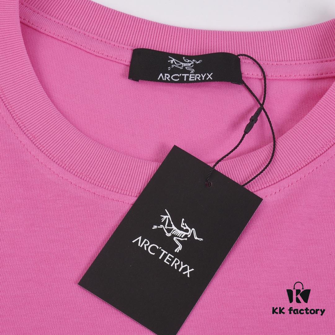 New Arrival ARC'TERYX Alpha Short-Sleeve T-Shirt, Unisex Fashion Crew Neck Tee with Graffiti Bird Logo Print, Premium 32s Double High-GSM Washed Cotton Fabric, Anti-Shrink and Non-Deformation Design